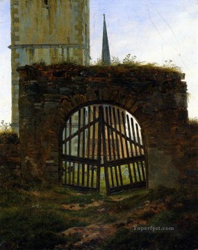 La puerta del cementerio Romántico Caspar David Friedrich Pinturas al óleo